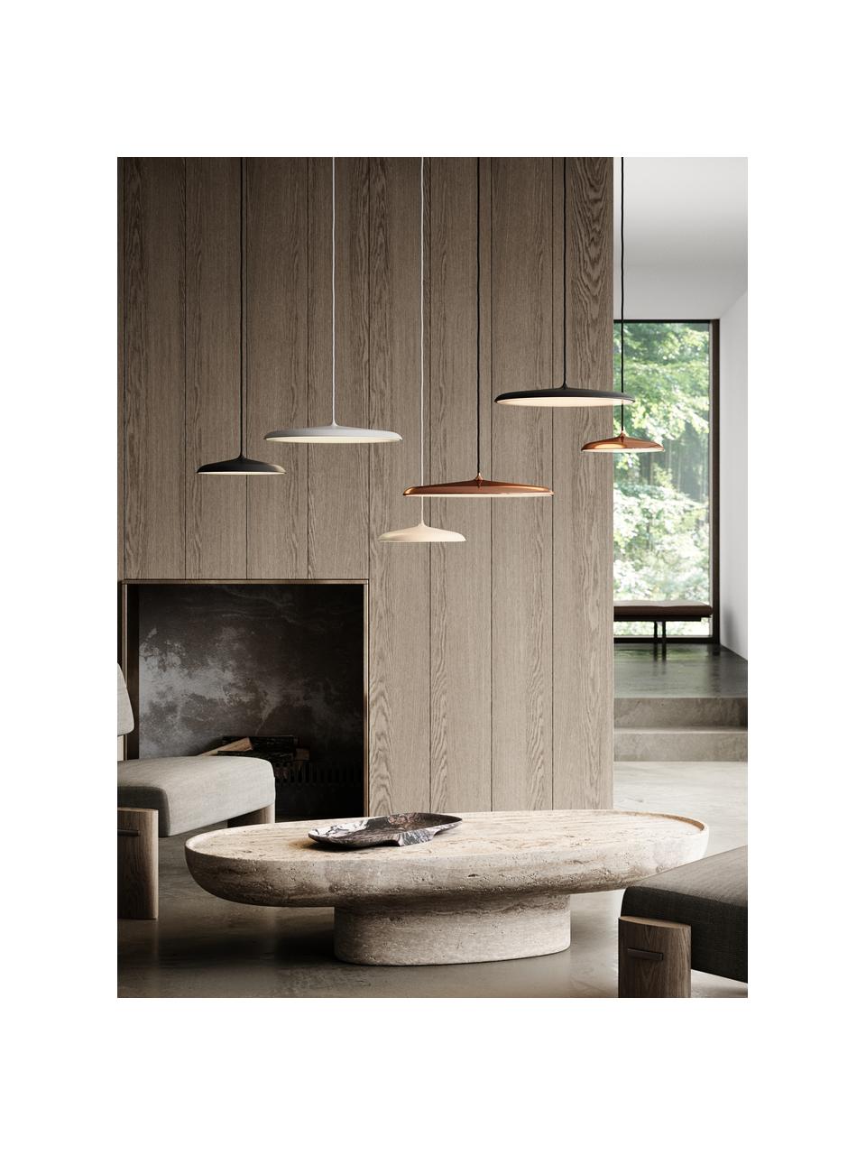 Petite suspension LED Artist, Beige clair, mat, Ø 25 x haut. 6 cm