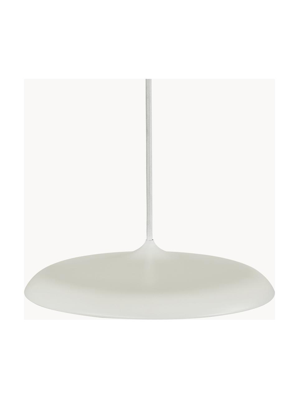 Kleine LED hanglamp Artist, Lampenkap: gecoat metaal, Diffuser: kunststof, Lichtbeige, mat, Ø 25 x H 6 cm
