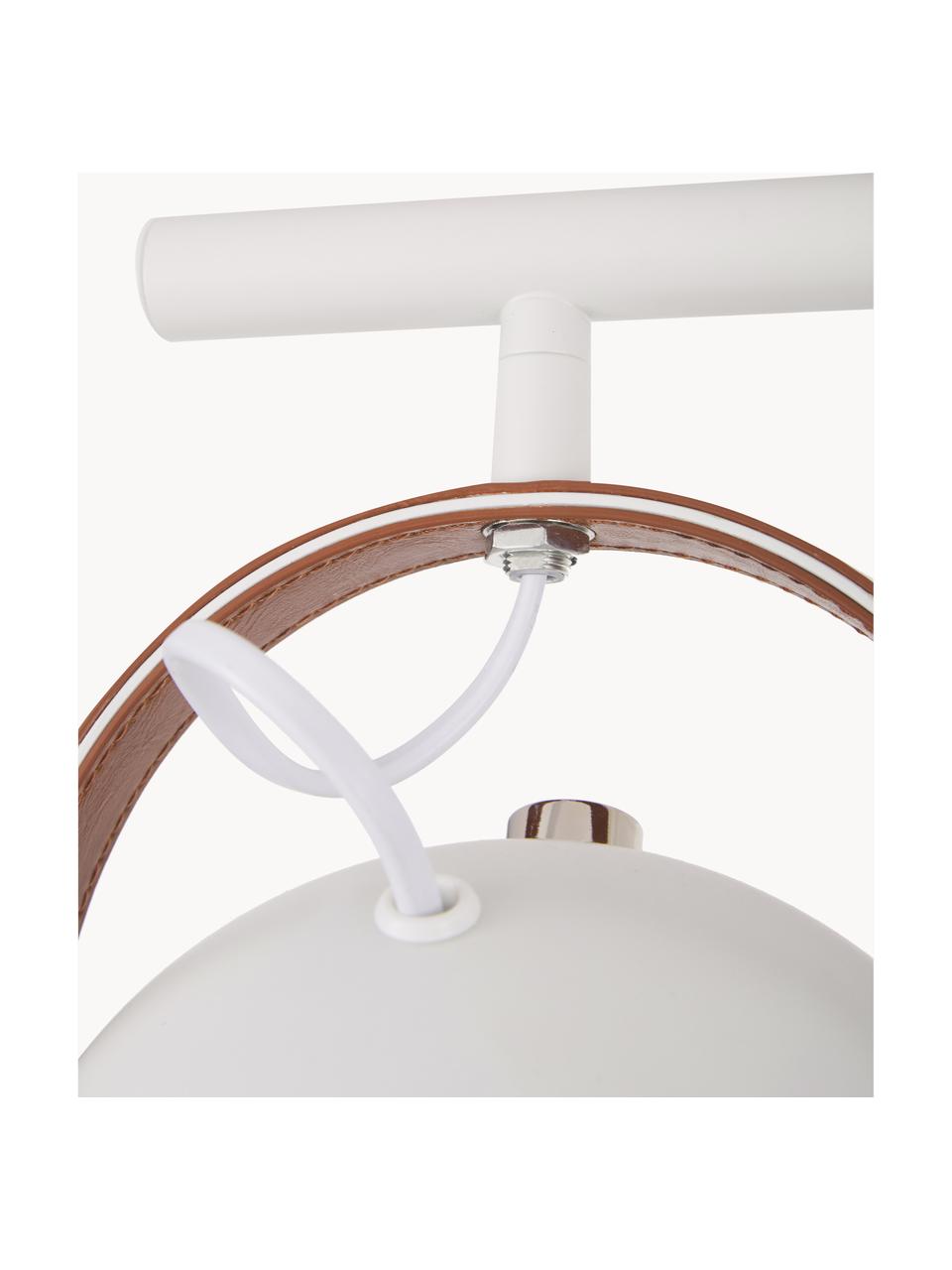 Faretti da soffitto stile nordico Bow, Paralume: metallo verniciato, Baldacchino: metallo verniciato, Bianco, Larg. 76 x Alt. 28 cm