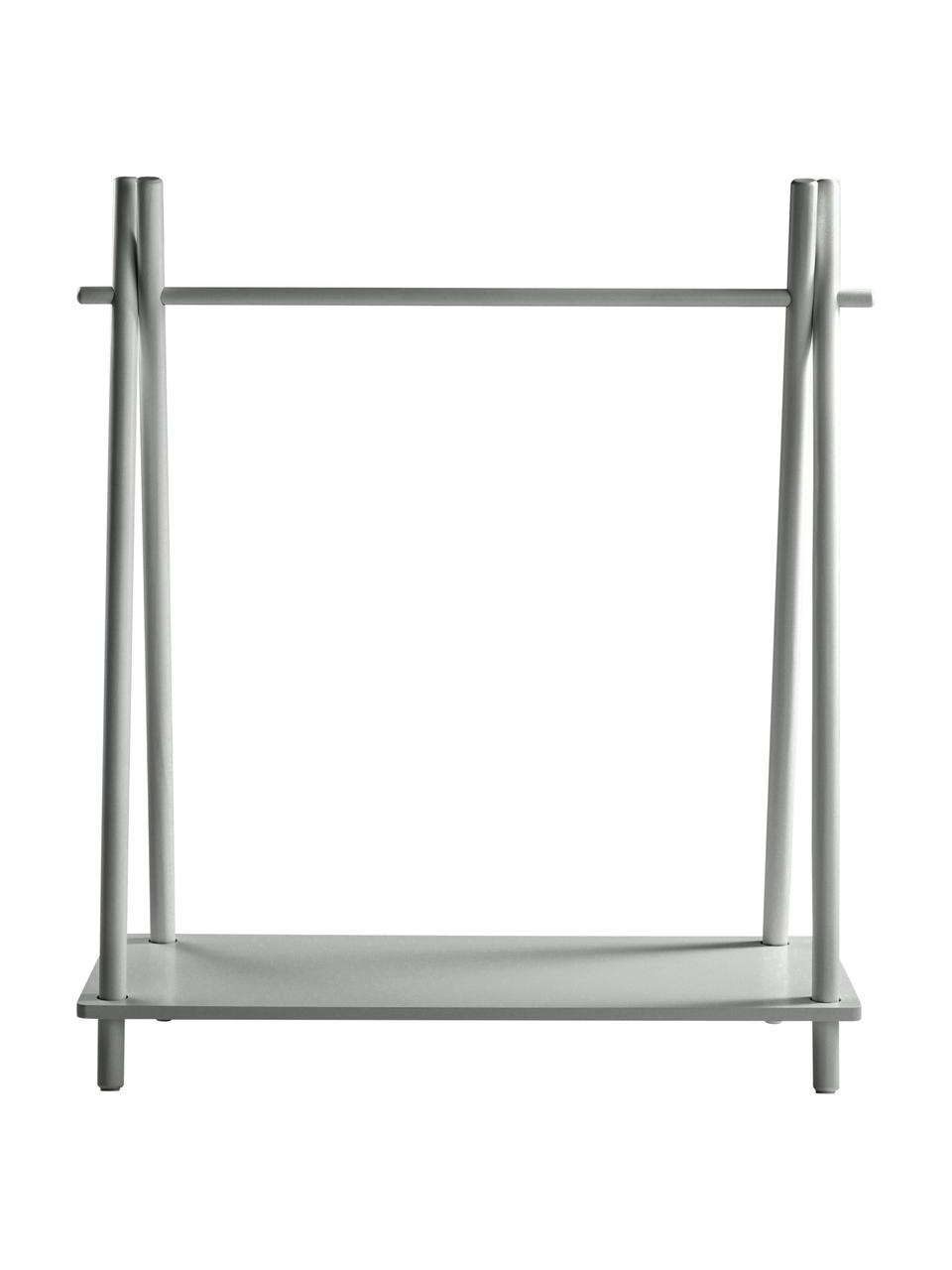 Dětská dřevěná šatní tyč Alicante, Borovicové dřevo, MDF deska (dřevovláknitá deska střední hustoty), Šedozelená, Š 100 cm, V 117 cm