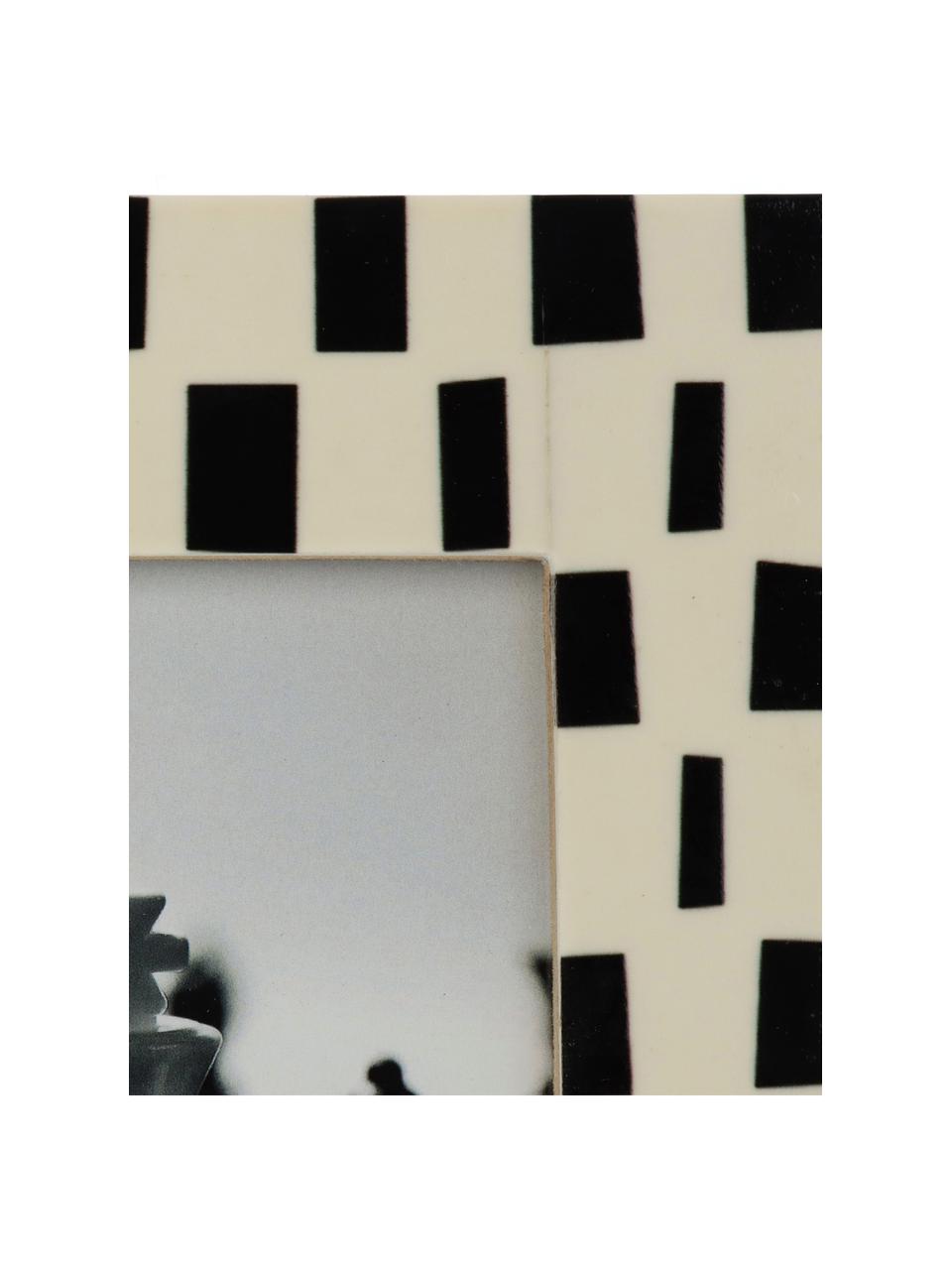 Cornice portafoto Kart, Cornice: poliresina, Retro: pannello di fibra a media, Nero, bianco, 10 x 15 cm