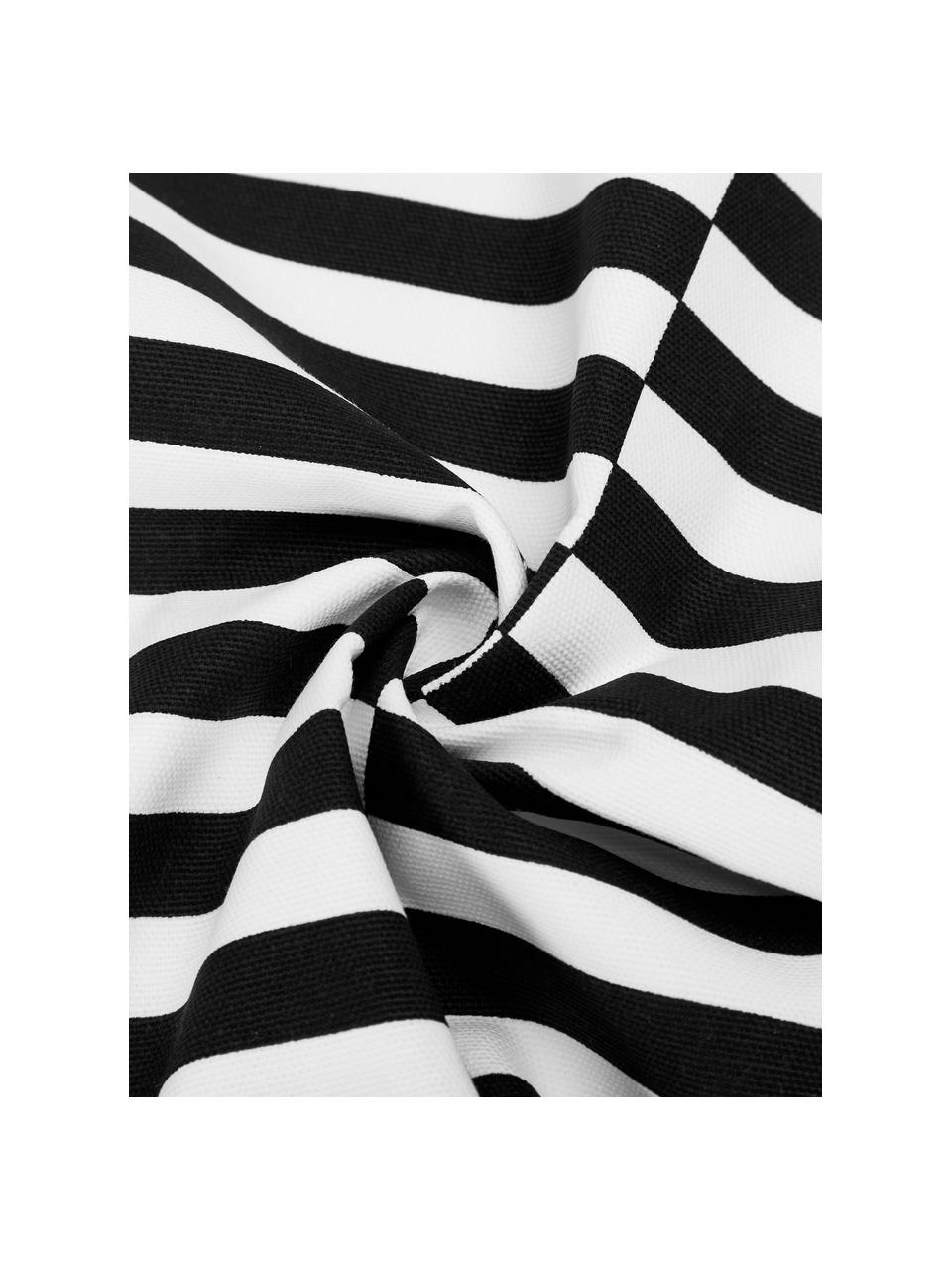 Federa arredo in cotone nero/bianco con motivo grafico Ivo, 100% cotone, Bianco, nero, Larg. 45 x Lung. 45 cm