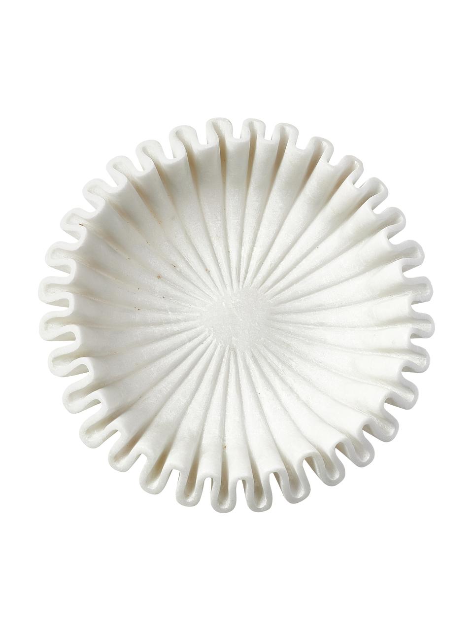 Misa dekoracyjna z marmuru Santorini, Marmur, Biały, Ø 31 x W 11 cm