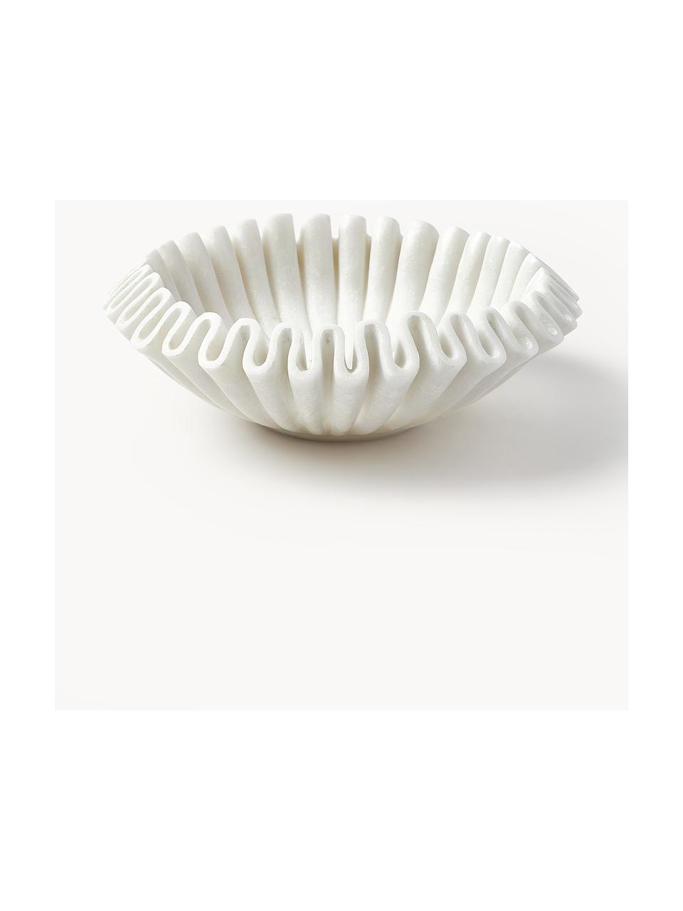 Dekorativní mramorová mísa Santorini, Mramor, Bílá, Ø 31 cm, V 11 cm