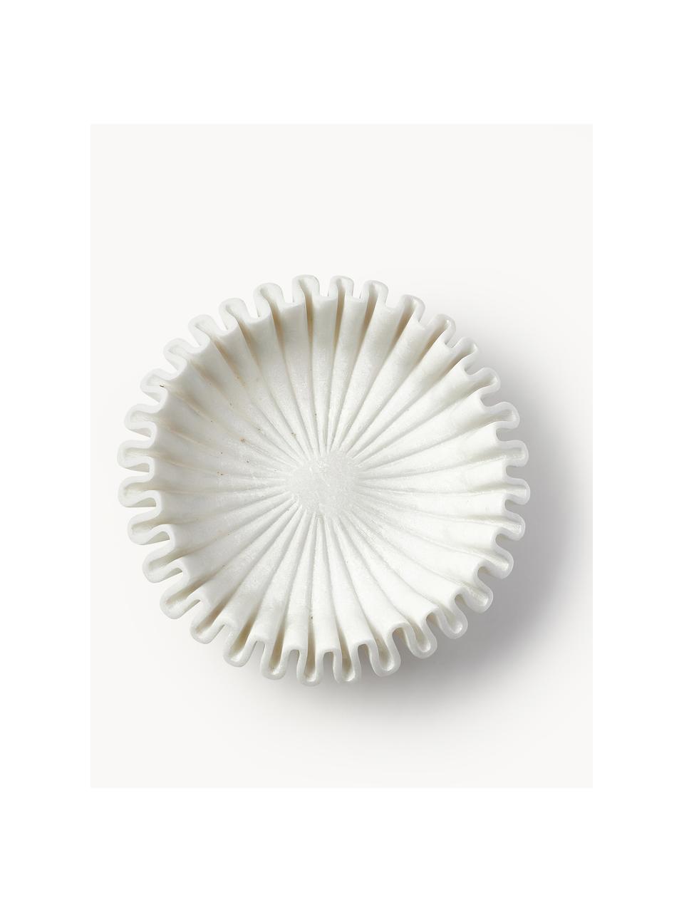 Deko-Schale Santorini aus Marmor, Marmor, Weiss, Ø 31 x H 11 cm
