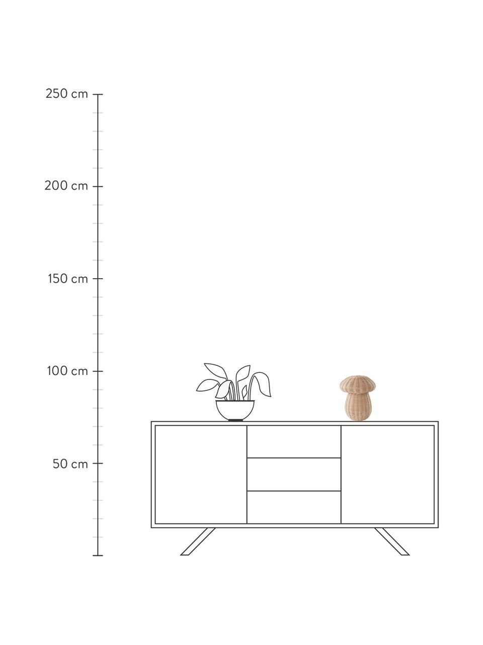 Lampada da tavolo piccola Mush, Lampada: rattan, Beige, Ø 20 x Alt. 25 cm