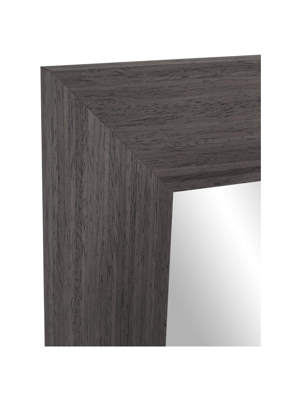 Specchio rettangolare da parete con cornice in legno di quercia marrone  Avery