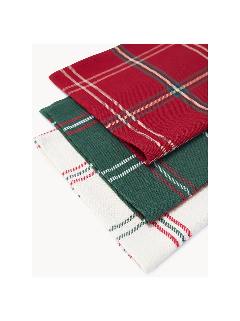 Serviettes de table à carreaux Aster, 4 pièces, 100 % coton

Le matériau est certifié STANDARD 100 OEKO-TEX®, 1023283-1, Rouge, vert foncé, blanc cassé, larg. 45 x long. 45 cm