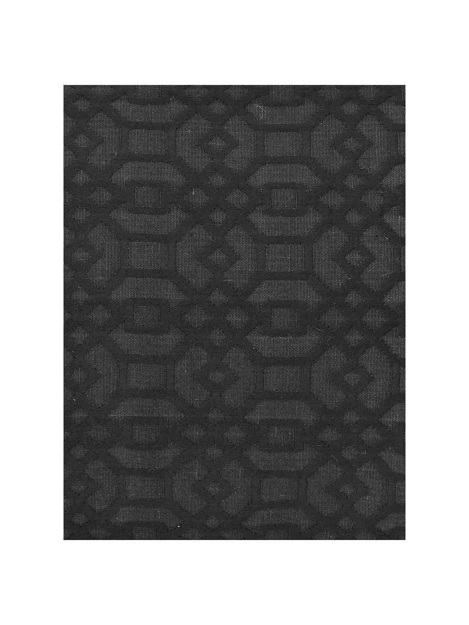 Housse de coussin rectangulaire noire Feliz, 60 % coton, 40 % polyester, Anthracite, larg. 30 x long. 50 cm