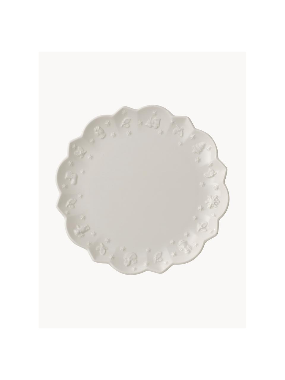 Platos postre de porcelana Toy's Delight, 6 uds., Porcelana Premium, Off White, Ø 23 cm