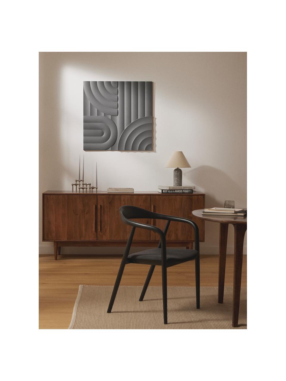 Nástenná dekorácia Massimo, MDF-doska strednej hustoty, Tmavosivá, Š 80 x V 80 cm