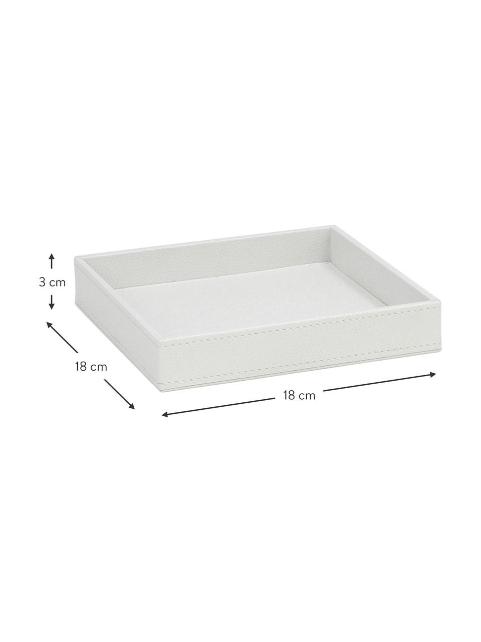 Plateau décoratif Server, Blanc, larg. 18 x prof. 18 cm