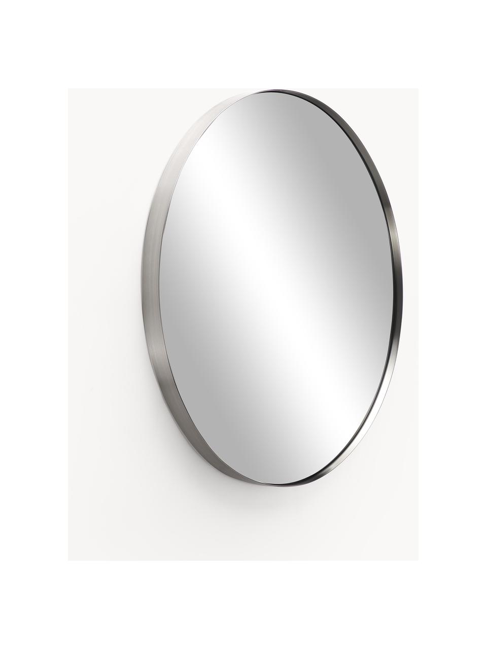 Okrągłe lustro ścienne z metalową ramą Lacie, Odcienie srebrnego, Ø 55 cm