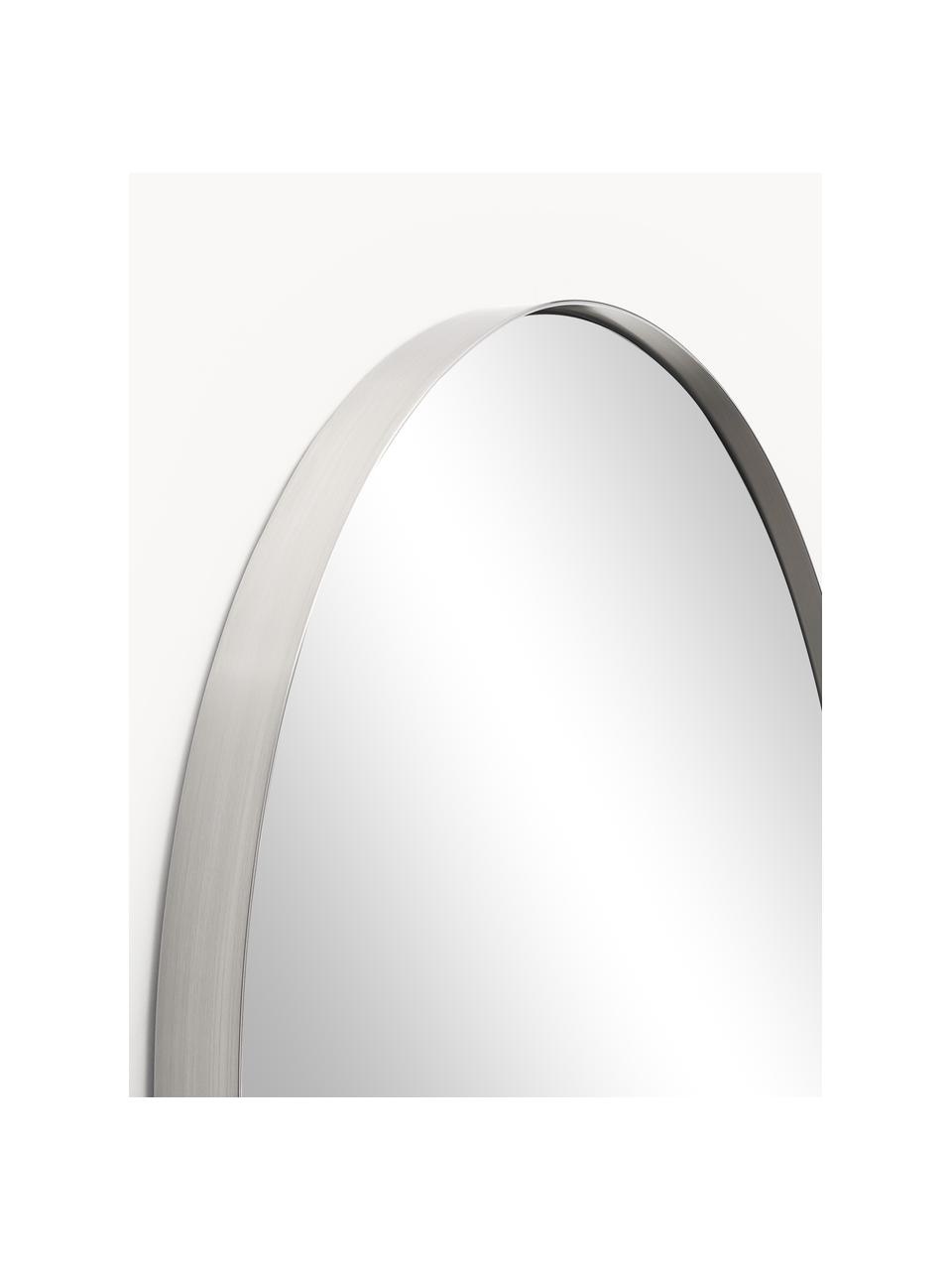 Runder Wandspiegel Lacie, Rahmen: Metall, beschichtet, Rückseite: Mitteldichte Holzfaserpla, Spiegelfläche: Spiegelglas, Silberfarben, Ø 55 cm