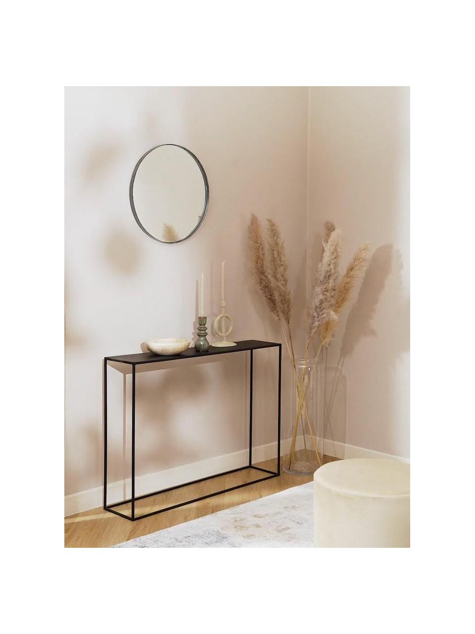 Okrągłe lustro ścienne z metalową ramą Lacie, Odcienie srebrnego, Ø 55 cm