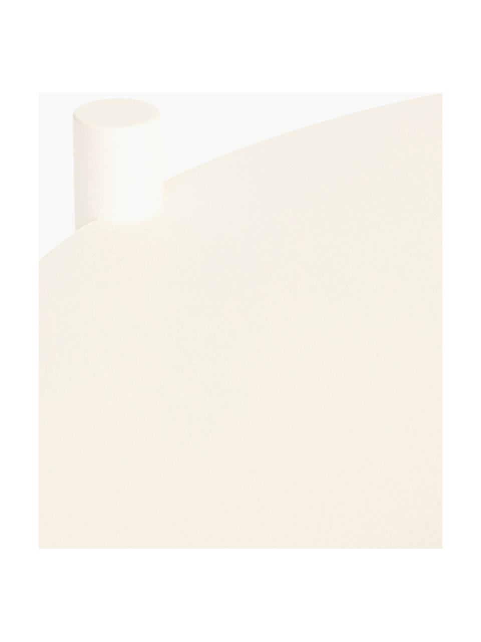 Mesa auxiliar redonda de metal Ande, Acero con pintura en polvo, Blanco Off White, Ø 40 x Al 55 cm