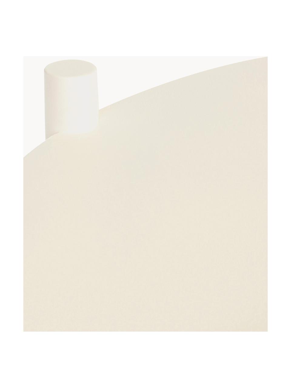 Mesa auxiliar redonda de metal Ande, Acero con pintura en polvo, Blanco Off White, Ø 40 x Al 55 cm