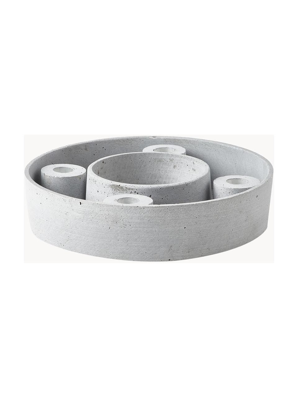 Bougeoir Ring, Plastique, Gris, Ø 26 x haut. 6 cm