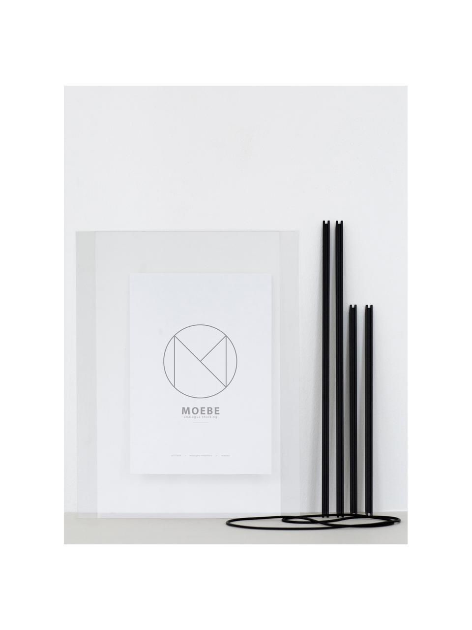 Cadre Frame, Cadre : noir Suspension : noir Vitrage et envers : transparent, larg. 17 x haut. 23 cm