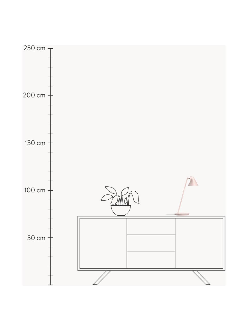 Dimmbare LED-Schreibtischlampe NJP, Lampenschirm: Aluminium, beschichtet, Lampenfuß: Stahl, beschichtet, Hellrosa, Ø 16 x H 42 cm