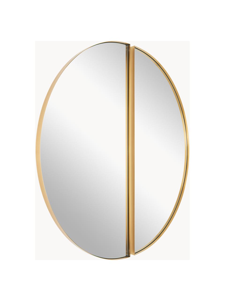 Wandspiegel Selena, 2 Stück, Rahmen: Metall, Spiegelfläche: Spiegelglas, Rückseite: Mitteldichte Holzfaserpla, Goldfarben, Ø 72 cm