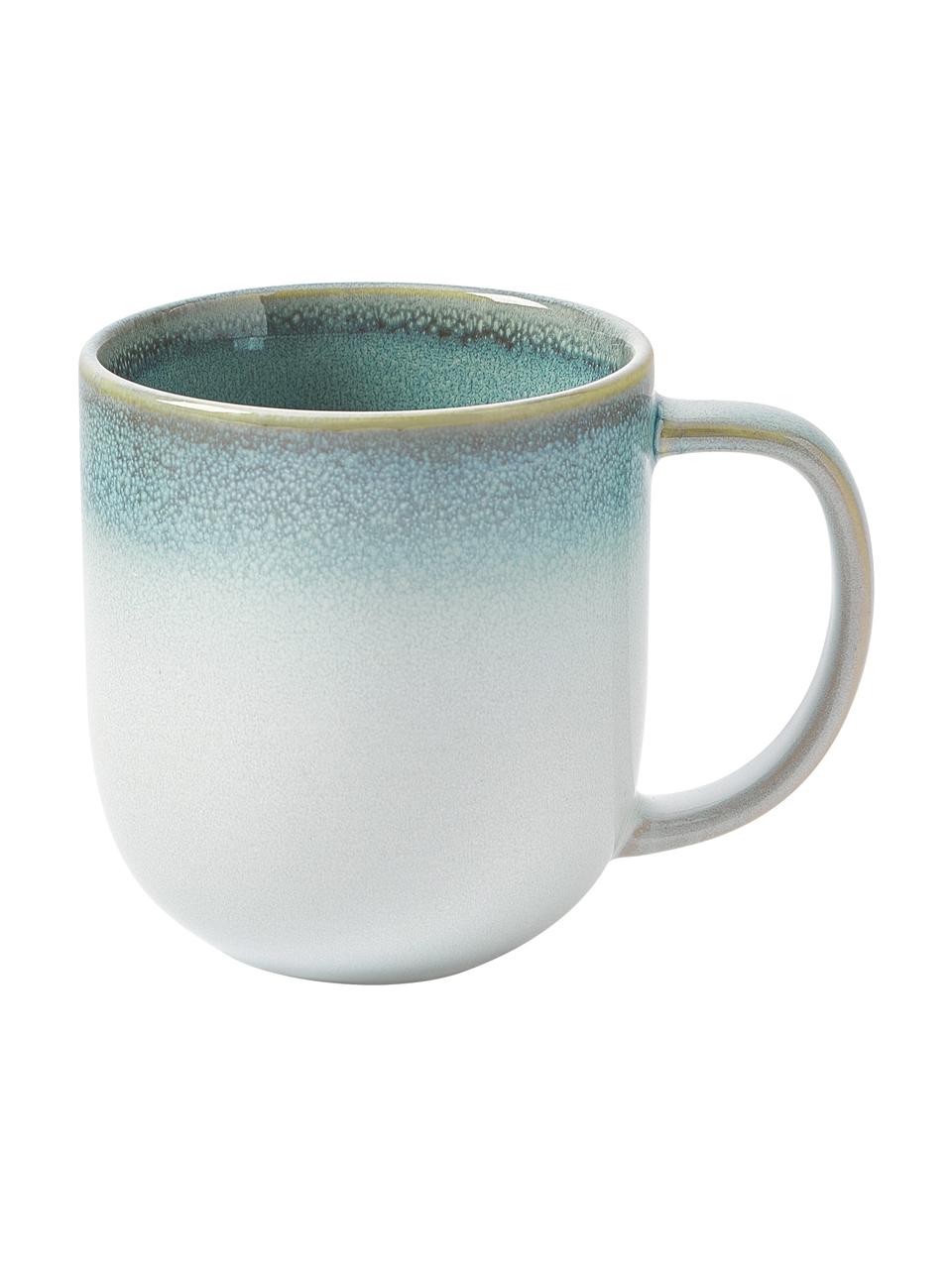 Tasse Havana, 4 Stück, Steingut, glasiert, Blautöne, Ø 12 x H 9 cm