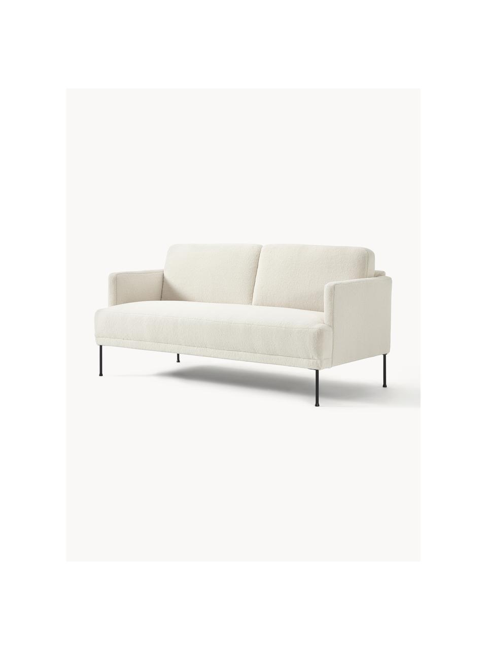 Teddy-Sofa Fluente (2-Sitzer), Bezug: 100% Polyester (Teddyfell, Gestell: Massives Kiefernholz, Teddy Off White, B 166 x T 85 cm