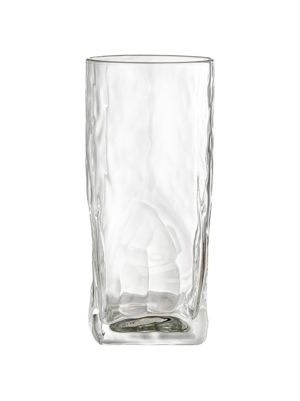 Wassergläser Zera mit unebener Form, 6 Stück, Glas, Transparent, Ø 7 x H 16 cm