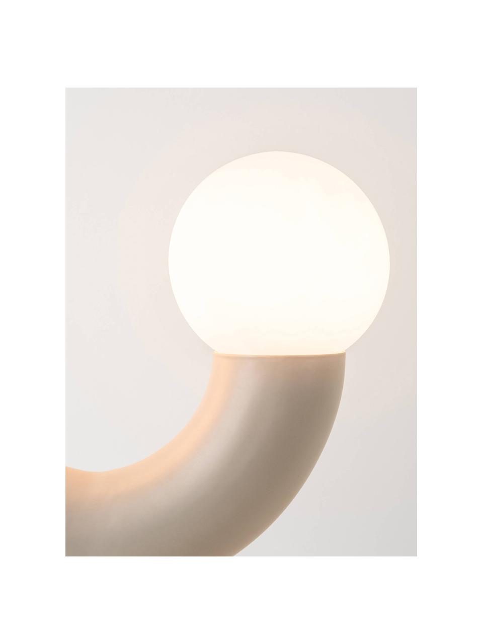 Stmívatelná stolní lampa Tube, Bílá, béžová, Š 27 cm, V 28 cm