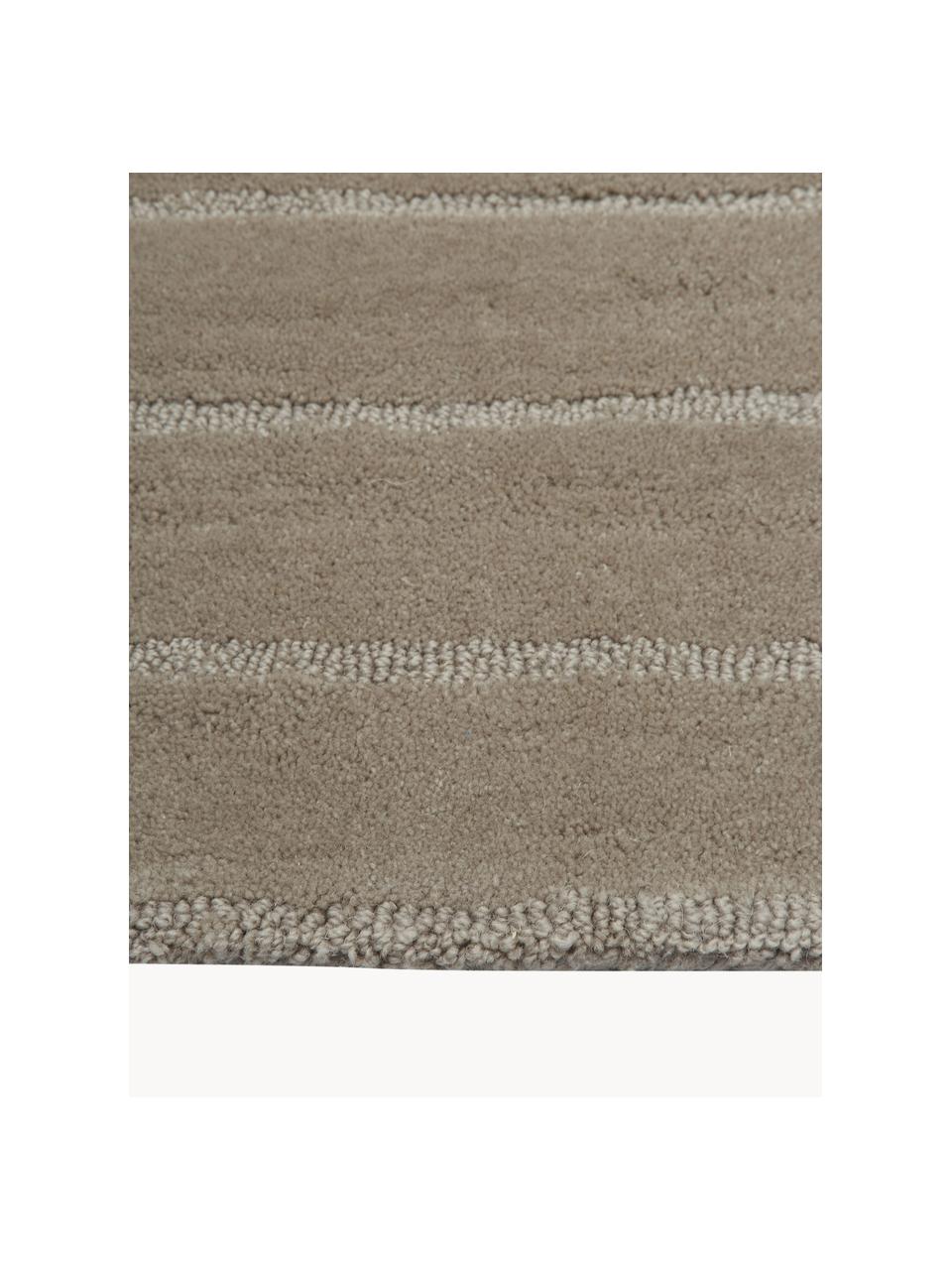 Tapis laine taupe tufté main Mason, Taupe, larg. 200 x long. 300 cm (taille L)