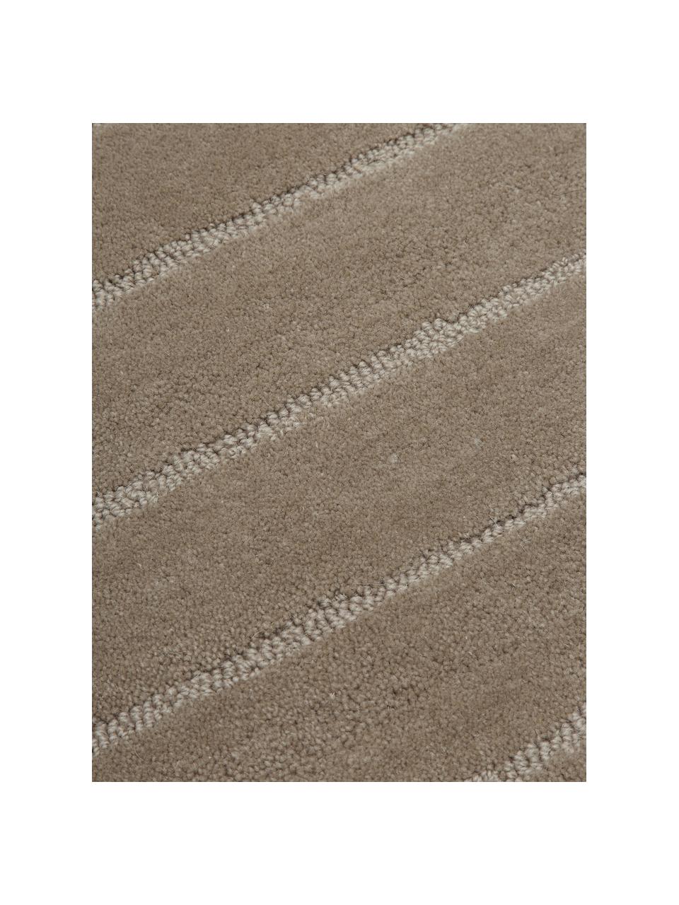 Wollteppich Mason, handgetuftet, Flor: 100 % Wolle, Taupe, B 200 x L 300 cm (Grösse L)