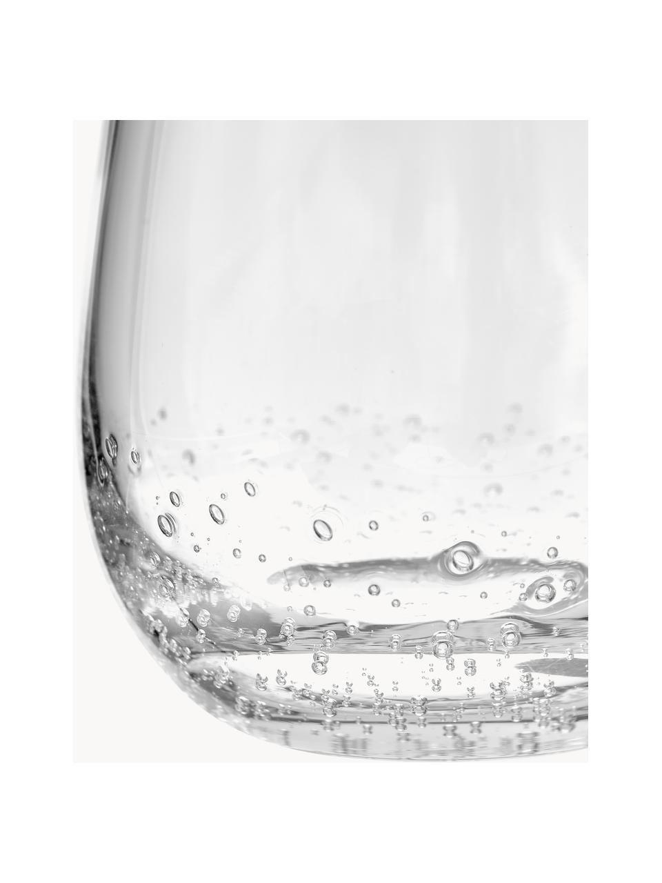 Verres à eau soufflés bouche Bubble, 4 pièces, Verre, soufflé bouche, Transparent, Ø 9 x haut. 10 cm, 250 ml