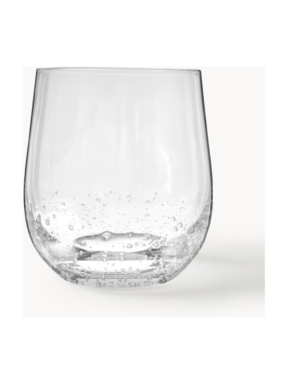 Mundgeblasene Wassergläser Bubble mit dekorativen Luftbläschen, 4 Stück, Glas, mundgeblasen, Transparent, Ø 9 x H 10 cm, 250 ml