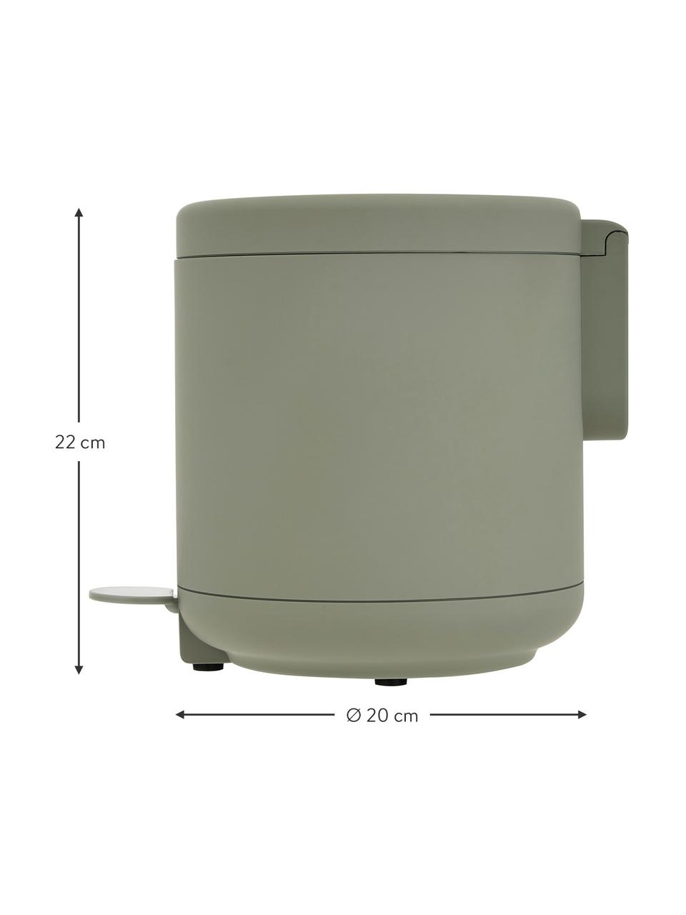 Abfalleimer Ume mit Pedal-Funktion, Kunststoff (ABS), Eukalyptusgrün, 4 L