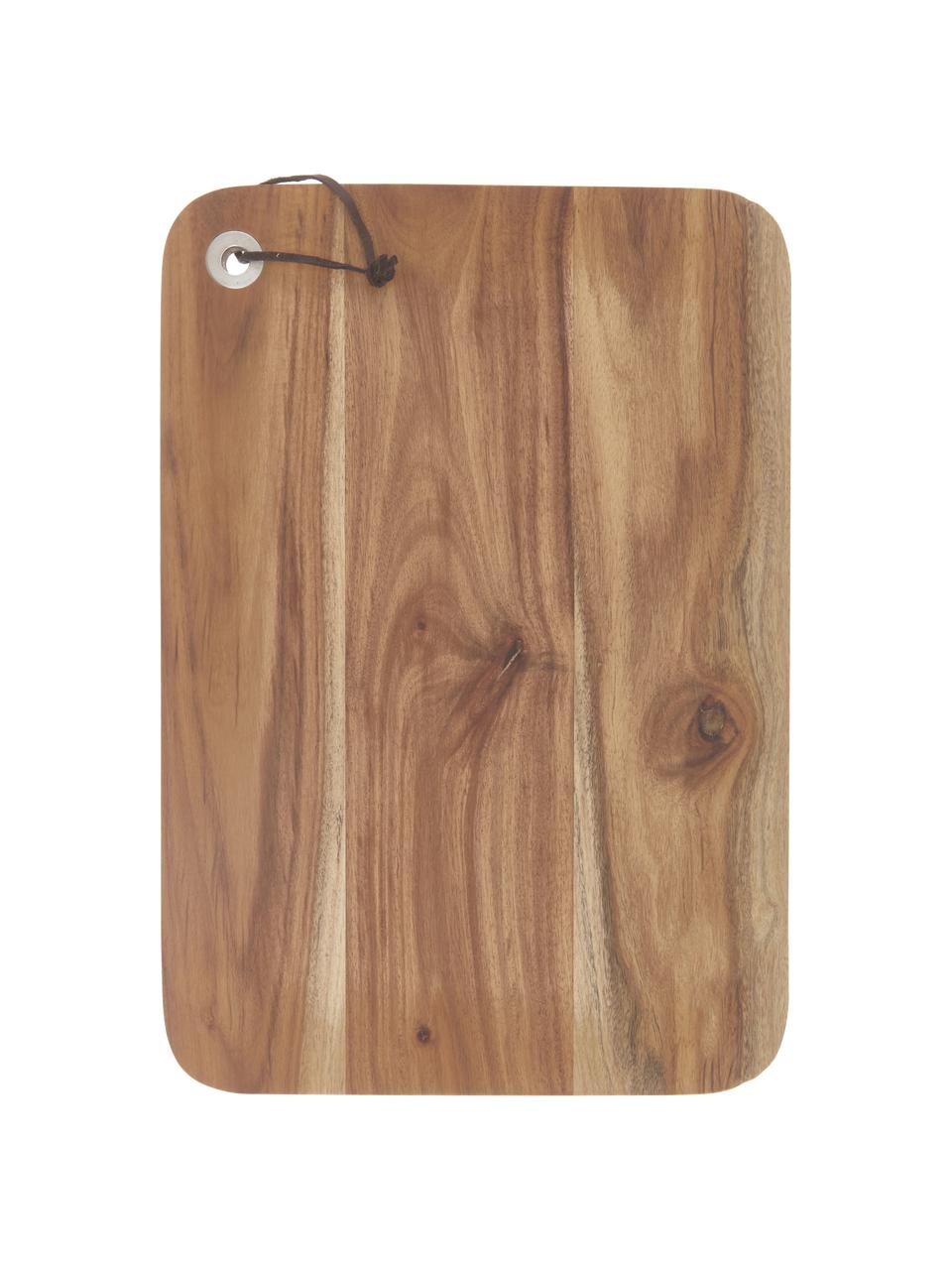 Deska do krojenia z drewna akacjowego Acacia, Drewno akacjowe, Ciemne drewno naturalne, D 33 x S 23 cm