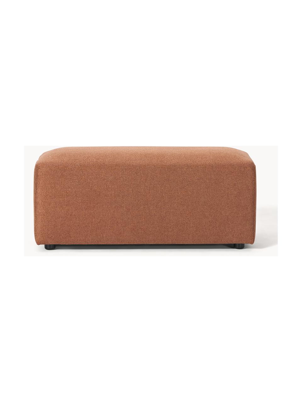 Hocker Melva, Bezug: 100 % Polyester Der strap, Gestell: Massives Kiefern- und Fic, Webstoff Nougat, B 99 x T 42 cm