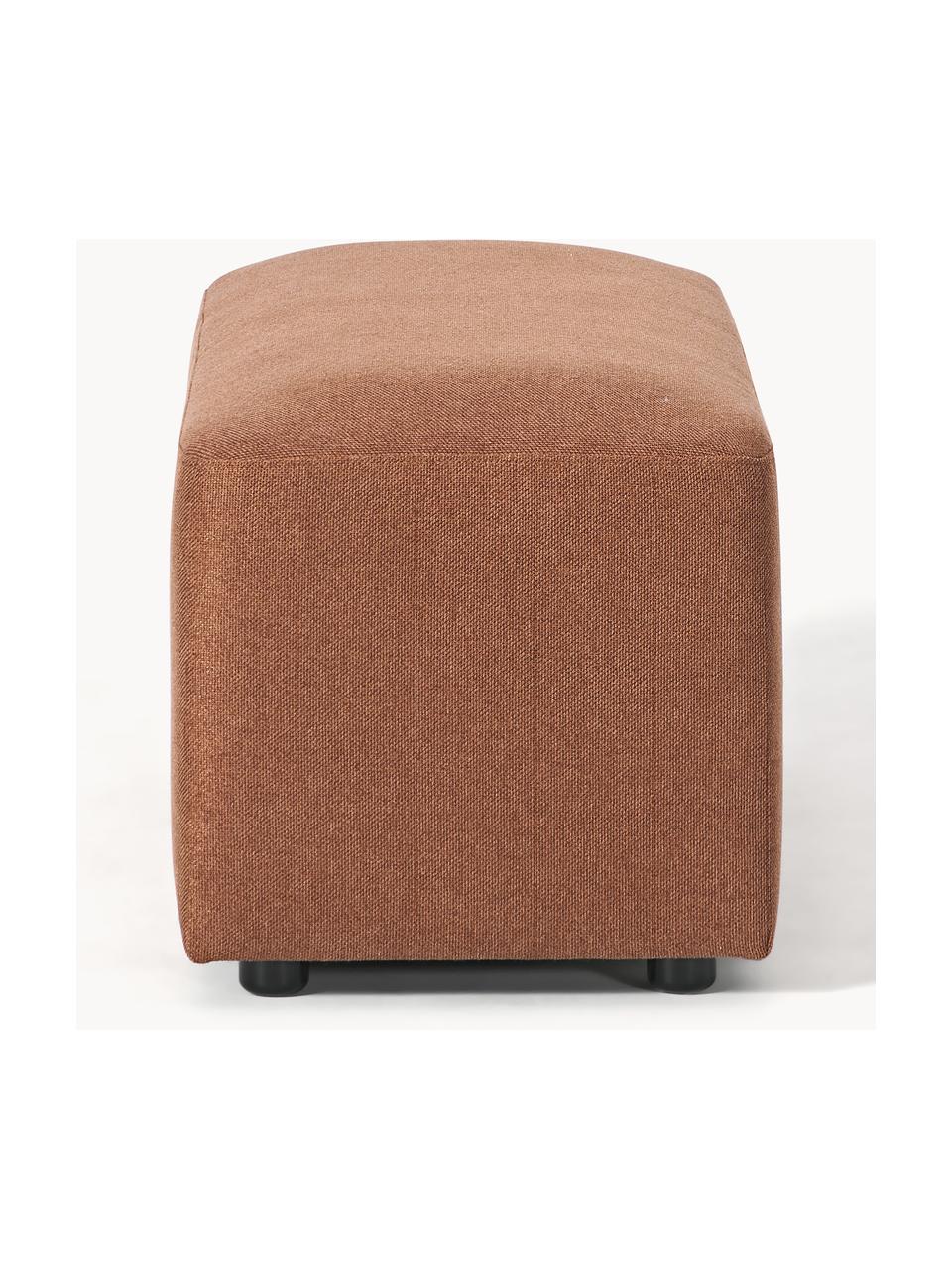 Hocker Melva, Bezug: 100 % Polyester Der strap, Gestell: Massives Kiefern- und Fic, Webstoff Nougat, B 99 x T 42 cm