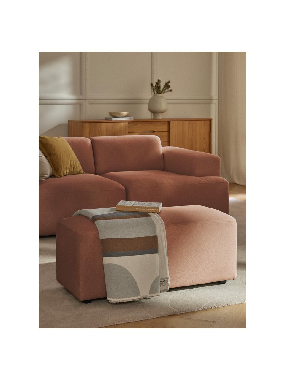 Hocker Melva, Bezug: 100 % Polyester Der strap, Gestell: Massives Kiefern- und Fic, Webstoff Nougat, B 99 x T 42 cm