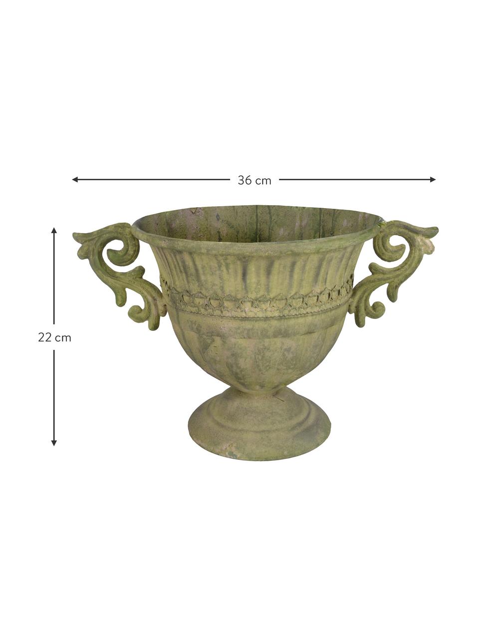 Portavaso Valina, Acciaio rivestito, Verde, beige, Larg. 36 x Alt. 22 cm