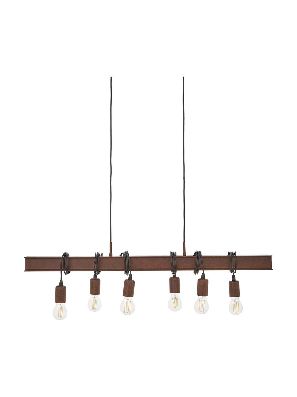 Grande suspension industrielle Townshend, Brun, larg. 101 x haut. 22 cm