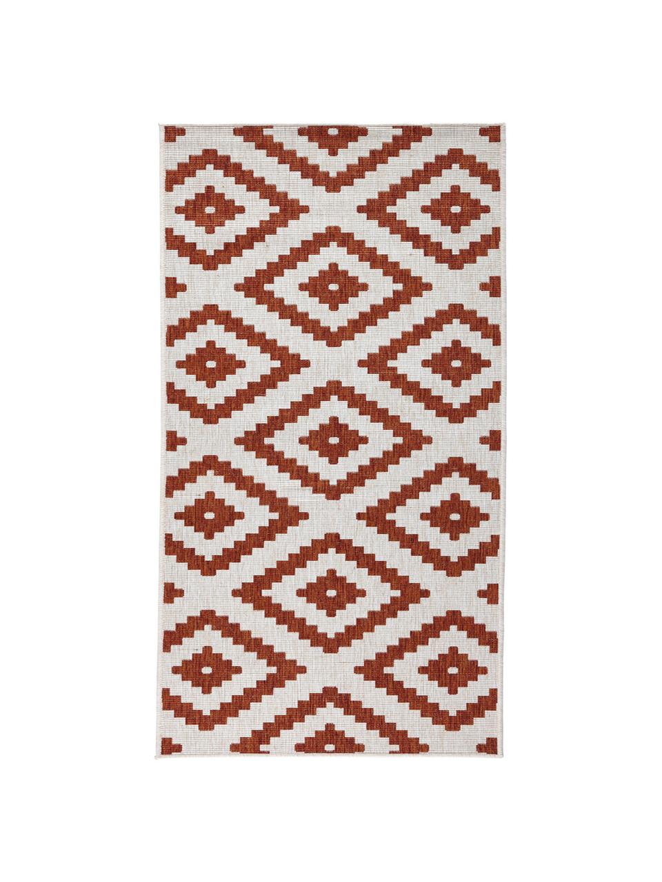Dwustronny dywan wewnętrzny/zewnętrzny Malta, Terakota, kremowy, S 120 x D 170 cm (Rozmiar S)
