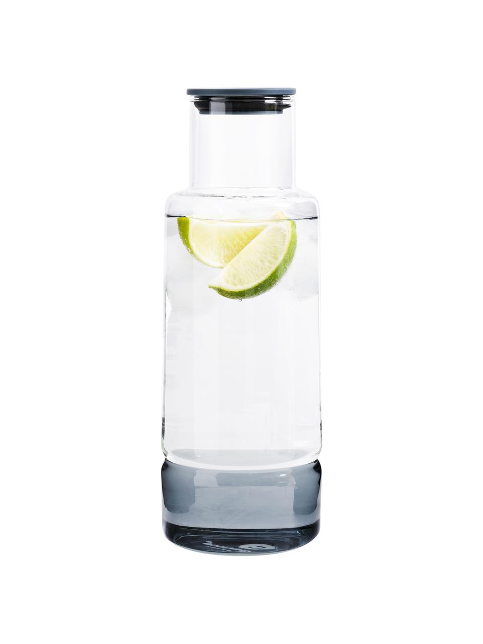 Waterkaraf Billund met kleurverloop, 1 L, Deksel: biocomposiet, Transparant, donkerblauw, 1 L