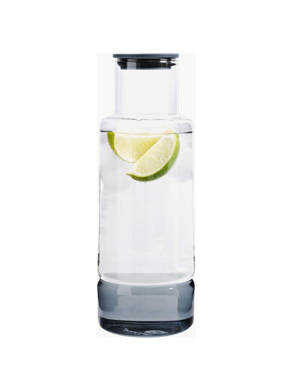 Wasserkaraffe Billund mit Farbverlauf, 1 L, Deckel: Biokomposit, Transparent, Dunkelblau, 1 L