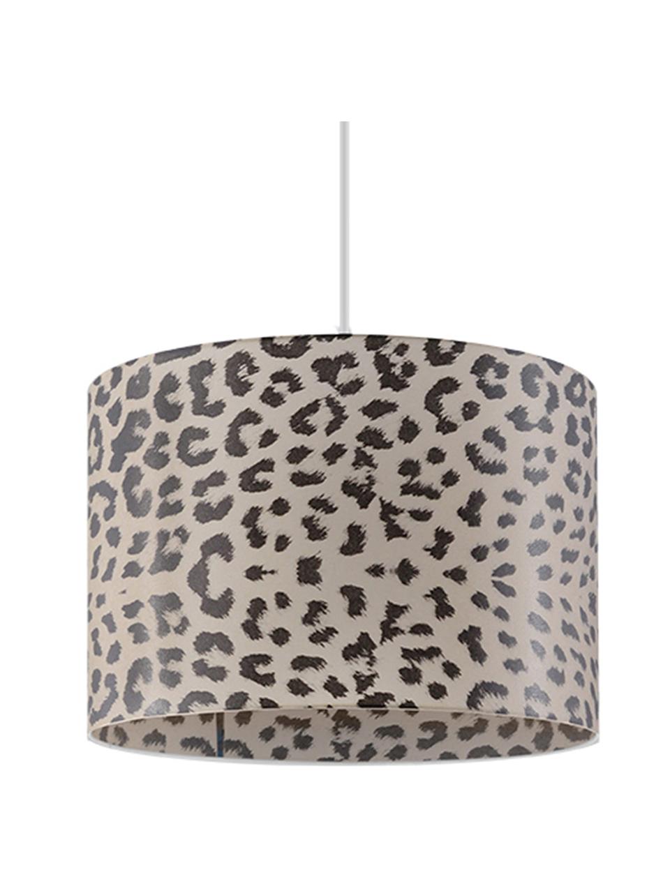 Hanglamp Freesco, Kunststof (PVC), Beige, zwart, Ø 30 x H 82 cm