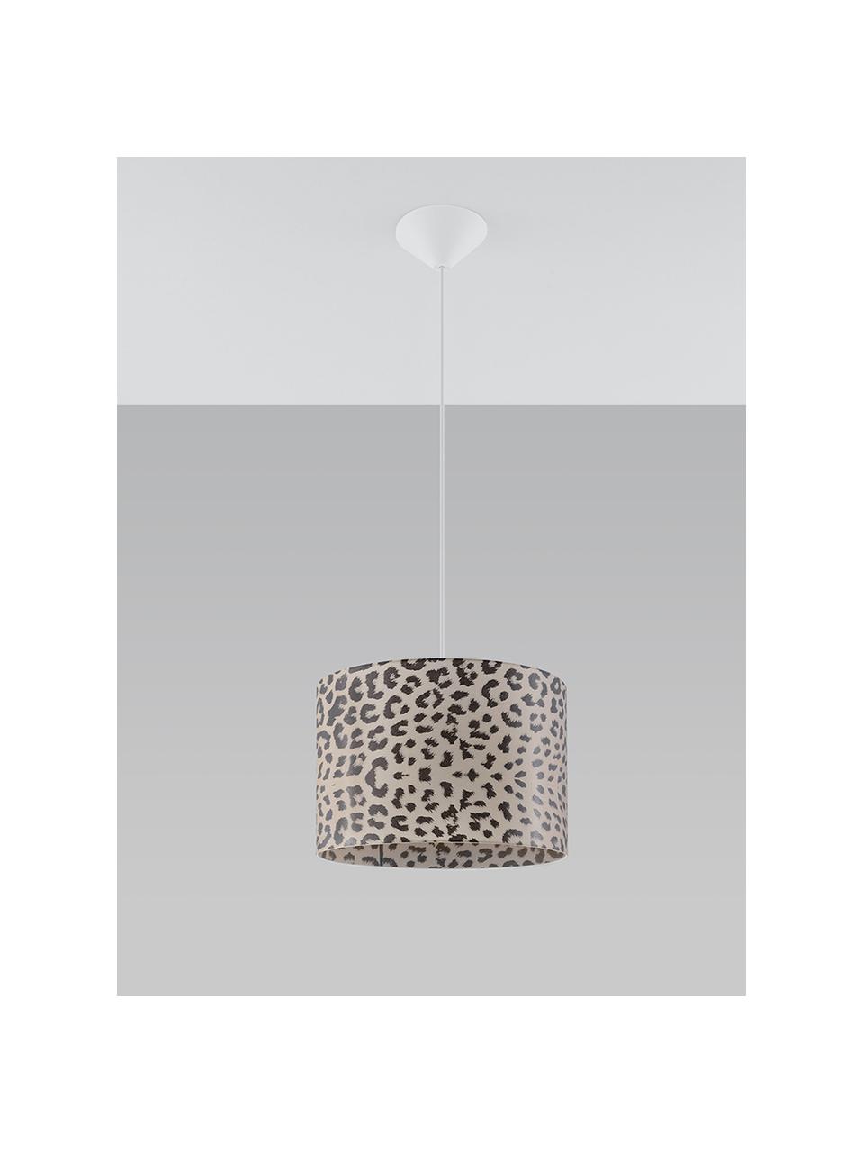 Lampada a sospensione Freesco, Materiale sintetico (PVC), Beige, nero, Ø 30 x Alt. 82 cm