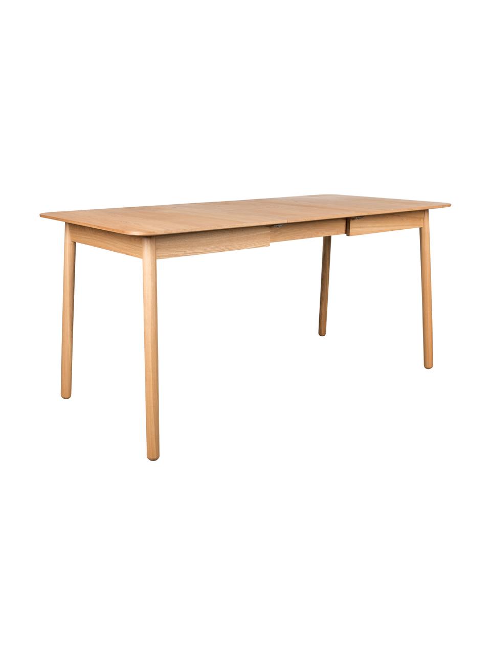 Table extensible bois de frêne Glimps, Bois de frêne, larg. de 120 à 162 x prof. 80 cm