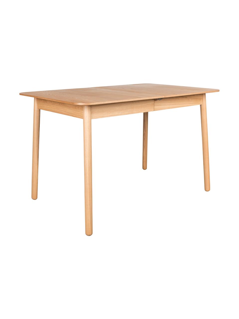 Table extensible en bois de frêne Glimps, 120 - 162 x 80 cm, Bois de frêne, larg. 120 - 162 x prof. 80 cm