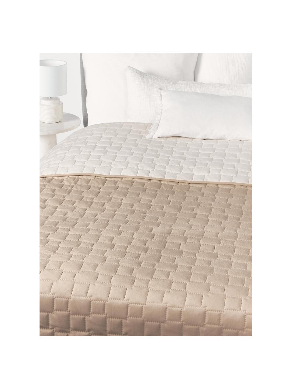 Copriletto trapuntato Nash, 100% poliestere, Beige, Larg. 230 x Lung. 250 cm