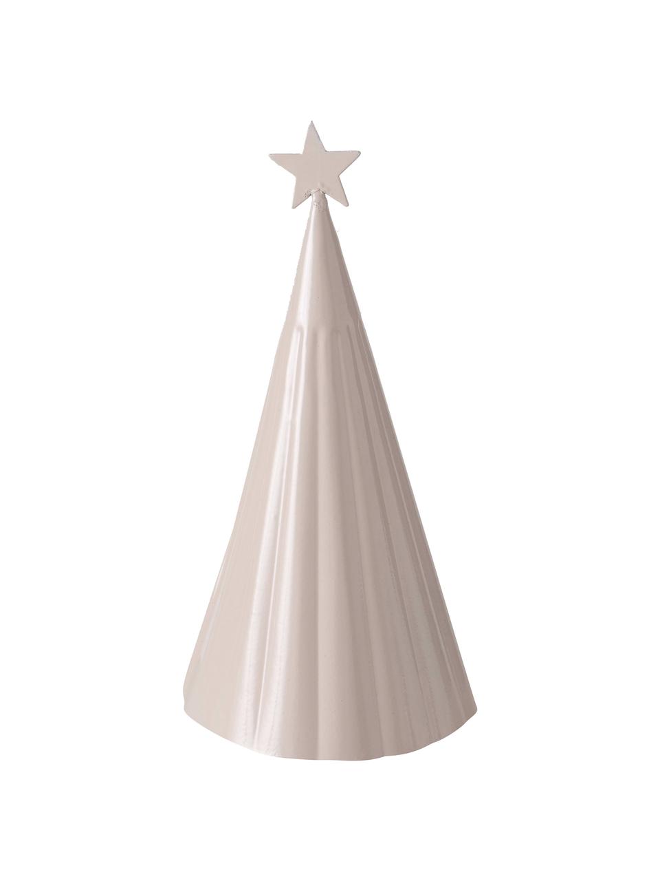 Piezas decorativas abetos Vassi, 3 uds., Metal con pintura en polvo, Beige, rosa pálido, blanco, Set de diferentes tamaños
