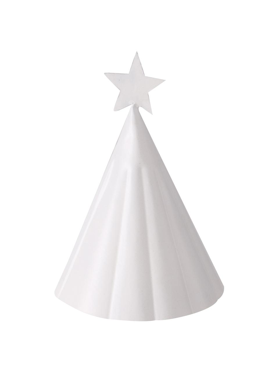 Piezas decorativas abetos Vassi, 3 uds., Metal con pintura en polvo, Beige, rosa pálido, blanco, Set de diferentes tamaños